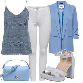 Outfit sa SvjetloPlava/Plava Odijelo Only "Ljetna odjeća"