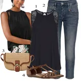 Kombinirati Roze Boyfriend Jeans image