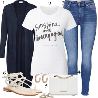 Outfit s Tmavě modrá Pletenina veľkej veľkosti/Šaty Móda Pro Plnoštíhlou Vila "Outfit na léto"
