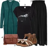 Crne old money haljine veći brojevi outfiti image