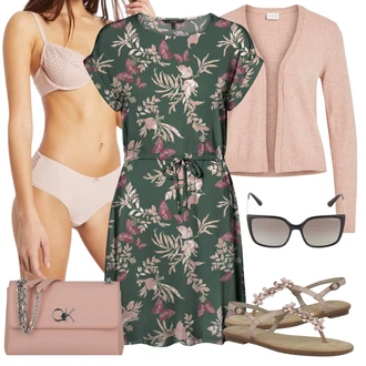 Outfity pro léto S křivkami s Růžová Pletenina veľkej veľkosti Vila "Módní letní vzhled"