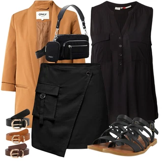 Outfity pro léto s Černá Zavinovací Sukně/Unisex Sukně/Cargo Sukně Only "Módní letní vzhled"