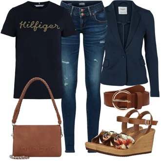 Podzim Outfit s Modrá/Tmavě modrá Kožená bunda/Kožené Boty/Kožená Pánská Bund/Push up Džín/Zimní bunda/Džíny s Nízkým Sedem/Džín s Nízkým Pasem/Džíny s Rozparkem/Slim Fit Džíny/Termální Džíny LTB "Módní letní vzhled"