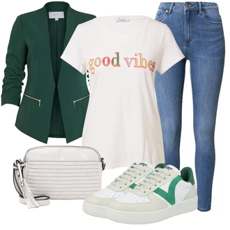 Outfit s Šedá Victoria "Módní letní vzhled"