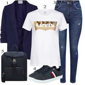 90. leta outfit mit Temno modra/Modra Kavbojke z Razporkom/Usnjena Jakna/Usnjene Čevlje/Zimska jakna/Kavbojke na Poteg/Push up Kavbojke/Kavbojke Visokega Pasu/Kavbojke z Luknjo/Usnjene jakne/Ženske 7/8 Kavbojke/Gležnarji Only "Poletna oblačila"Look: Stil, 90. leta, Kul, Disko, Francoski, Modernen, Stari denar