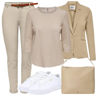 Outfit s Bílá Šněrovací Bota/Nízká Teniska/Nízká bota na podpatku/Zimní bota Puma "Outfit na léto"