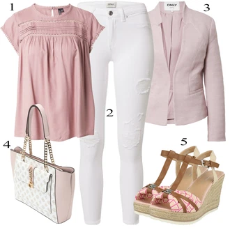 outfit mit Pastelne barve/Bež VERO MODA "Poletna oblačila"