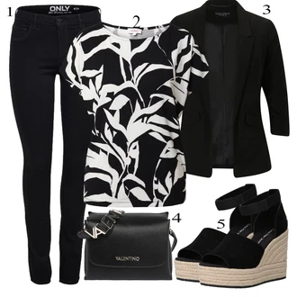 Poletne Outfiti mit Črna Jeans Pajkice/Jeggings/Skinny Hlače/Treggings Only "Poletna oblačila"