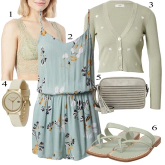 outfit mit Bež/Khaki/Rjava/Oranžna Pametna ura/Orodje za uro/Zapestna ura Lacoste "Poletna oblačila"