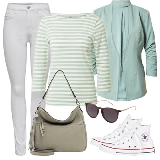Outfity pro léto s Bílá/Krémová Tenisky s Bočním Zipem/Úzká teniska/Nízká Teniska/Zimní tenisky Converse "Outfit na léto"