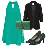 Krátká Černá Klasická Saka Outfity image