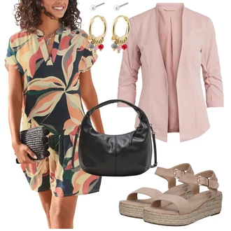 Outfit s Černá Dlouhá tylová sukně/Doplňek/Dlouhý Zimní Kabát/Dlouhé Šaty/Taška Přes Rameno S.Oliver "Outfit na léto"