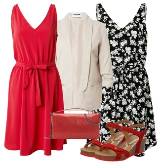 Outfit s Černá/Fialová/Bílá/Modrá/Růžová/Zelená Žerzejové Šaty/Šaty Do Áčka/Šaty Bez Rukávů/Skater šaty/Šaty S Potiskem/Ležérní Šaty/Šaty Niki/Letní Šaty Vila, Červená/Tmavě červená/Růžová Žerzejové Šaty/Společenské šaty pro hosta/Šaty Bez Rukávů/Zavinovací Šaty/Občanské šaty/Šaty s Páskem/Letní Šaty Vila "Outfit na léto"