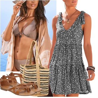 Outfit s Šedá plavky S Kosticí Bruno Banani "Outfit na léto"