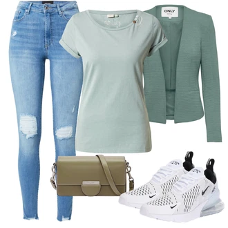 Air Max 270 Outfit s Černá/Bílá Běžecká bota/Běžecká bota/Bota na zumbu/Tenisová bota/Gymnastická bota/Tréninková bota/Volejbalová bota/Bota na fitness/Basketbalová bota Nike Sportswear "Outfit na léto"