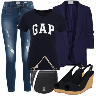 Gymnastika Outfit s Tmavě modrá Mužské běžecké boty/Neformální tričko/Fancy tričko/Top Na Party/Košile s potiskem/Tréninkové tričko "Outfit na léto"Look: Baseball, Atletika, Gymnastika