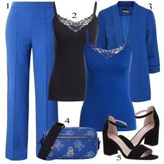Brez rokavov outfit mit Temno modra/Modra Kopalke velike velikosti/Srajca & majica velike velikosti/Majica & Top/Bluza in Tunika/Bluza velika velikost/Žensko spodnje perilo in kopalke Only "Poletna oblačila"
