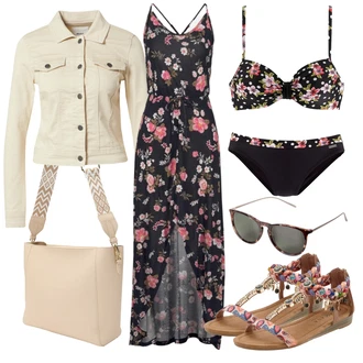 Outfity pro zábavu s Černá/Růžová Plavky Balconette-bikini/Bikinové Plavky s vycpávkami/Bandeau Bikin/Bikina s vysokým pasem/Vintage Bikiny Lascana "Outfit na léto"