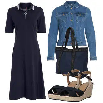 Outfity pro léto s Černá Košilové šaty Tommy Hilfiger "Outfit na léto"