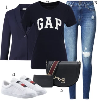 Gimnastika outfit mit Mešane barve/Črna Majica z ovratnikom/Majica s potiskom/Majica s kratkimi rokavi "Poletna oblačila"Look: Baseball, Atletika, Gimnastika