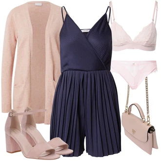 Krátká Léto Outfit s Tmavě modrá Hrací souprava/Letní Overall About You "Outfit na Léto"