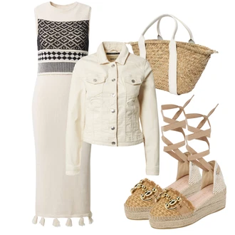 Outfit s Krémová/Khaki/Béžová/Bílá/Oranžová Vintage Bund/Letní Bund/Jarní bunda/Džínové Bund/Manšestrová Bunda/Krátké Džínové Bundičky/Krátký Bund/Krátký Bund Only "Outfit na léto"