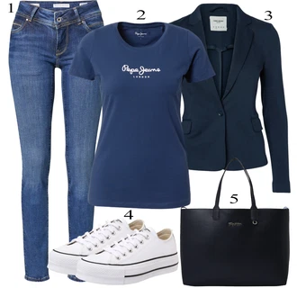 outfit mit Bela/Krem Platnena superga/Superge Nizka/Superge Luknjasta Converse "Poletna oblačila"