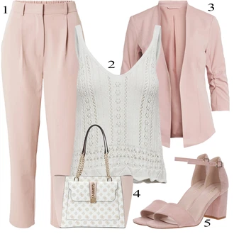 Brez rokavov outfit mit Srebrna/Bela/Siva/Krem Srajca & majica velike velikosti/Pletene velika velikost/Bluza in Tunika Only "Poletna oblačila"