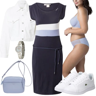 Outfit s Šedá/Tmavě modrá/Světle modrá/Modrá Spodní kalhotky/Multibaleno/Kalhotky Dorina "Outfit na léto"