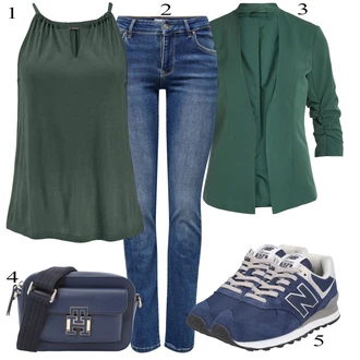 Outfit sa Plava Niska Tenisica New Balance "Tvoj otmjeni outfit"
