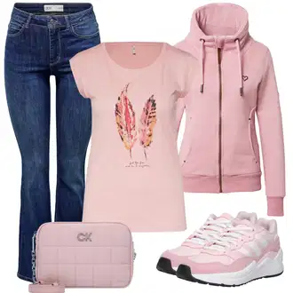 Svatovski gost Outfit sa Pink Hlača Velika Veličina Only "Outfit za slobodno vrijeme"