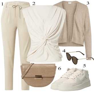 Outfit sa Bijela/Kaki/Krem/Bež Obuća Copenhagen "Tvoj otmjeni outfit"