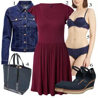 Kombinacije za Oktoberfest moderne sa Plava/Tamnoplava/Siva Vanessa Bruno "Tvoj otmjeni outfit"Look: Stil, Vanjski, Pomorski, Unisex, Radna odjeća, Pametno ležerno, moderne