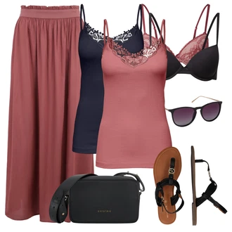 Outfit s Růžová/Vínová/Fialová Push-Up Podprsenka/Podprsenka Bez Kostic/Podprsenka s kosticemi/Bezdrátová podprsenka/Podprsenka Balconette/Zmenšující Podprsenek/Vyztužený podprsenek/Pánské boty ve velikosti 11/Bralette/Prsatější střih podprsenky/Trojúhelníkový Podprsenek Dorina "Perfektní na léto"