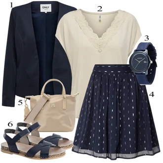 outfit mit Svetlo modra/Temno modra/Modra Verižna ura/Športni dodatek/Baterija za uro/Pašček za uro/Orodje za uro/Zapestna ura Lacoste "Poletna oblačila"