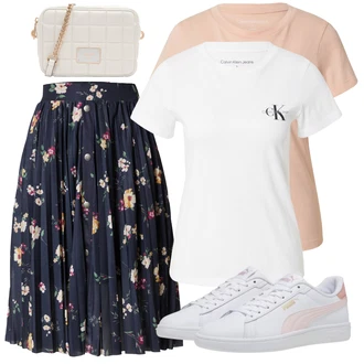 Kůže Outfit s Šedá Dlouhá tylová sukně/Doplňek/Taška/Dlouhé Šaty/Dlouhý Zimní Kabát JOOP! "Perfektní na léto"