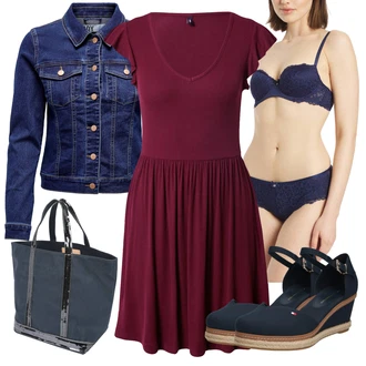 Outfit s Modrá/Tmavě modrá/Šedá Nezařazené Vanessa Bruno "Perfektní na léto"