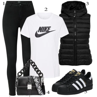 Outfit sa Crna Treggings/Skinny Hlače/Jeggings/Kožna Jakna/Termo Hlača/Samtaste Tajice/Podstavljena Tajica/Tajice visokog Struka/Traper Tajice/Tajice s Prorezom/Pletena Tajica Only "Tvoj otmjeni outfit"