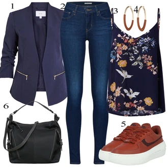 outfit mit Rdeča Nike Sportswear "Poletna oblačila"