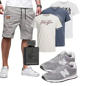 Logoprint Outfit mit Grau Unkategorisiert Jack & Jones "Sommer Outfit"