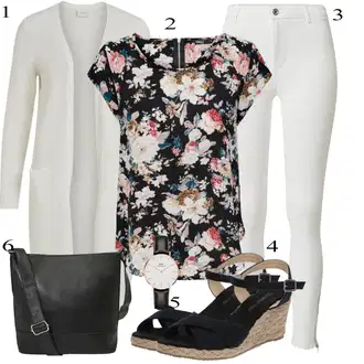 Outfit sa Smeđa/Pink/Crvena Bluza Kratkih Rukava/Bluza Vrh/Bluza s Uzorkom/Bluza s Printom/Tunika Kratkih Rukava/Tunika Majica Only "Tvoj otmjeni outfit"