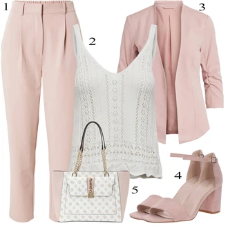 Brez rokavov outfit mit Srebrna/Bela/Siva/Krem Srajca & majica velike velikosti/Pletene velika velikost/Bluza in Tunika Only "Poletna oblačila"