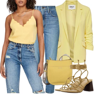 Styl Western Outfit s Světle modrá/Modrá Girlfriend Džíny/Zkrácené Džíny/Džíny s Rozparkem/Mom Jean/Vintage džíny/Zužující se Džíny/Kotníková Bota/Dad Džíny/High Waist Džínové Kalhoty/Dámské Džíny s Délkou 7/8 levi's ® "Stylová letní nálada"Look: Styl, 50. Let, 90tá léta, Cool, Mom, Old Money, Vintage, Western