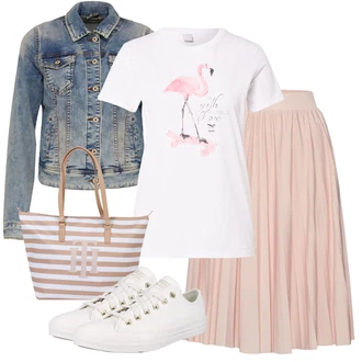 Moderní Outfit s Světle modrá/Modrá Krátké Džínové Bundičky/Džínové Bund LTB "Stylová letní nálada"Look: 90tá léta, Cool, Moderní, Krásný, Old Money, Univerzitní, Western
