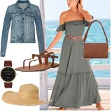 Dlouhé letní šaty z viskózy image