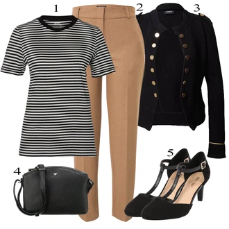 outfit mit Rjava Hlača velika velikost SELECTED FEMME "Poletna oblačila"