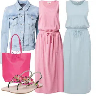 Outfit s Růžová/Hnědá Sandál S T Páskem/Vintage sandál/Pletený Sandál/Letní Bota/Sandál se třpytkami/Páskový Sandál/Sandál Dianette Buffalo "Stylová letní nálada"