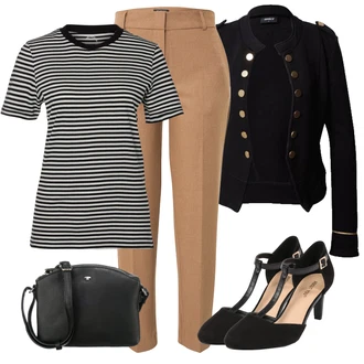 Dlouhé Outfit s Tmavě modrá Dvojřadový Sako/Blejzrové Bund/Blůzové Sako/Kožená bunda/Pletený Sako/Krátké Sako/Lidové Sako Only "Stylová letní nálada"
