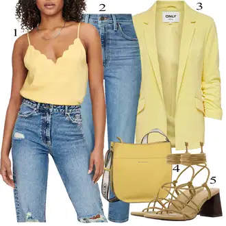 outfit mit Bež bershka "Poletna oblačila"