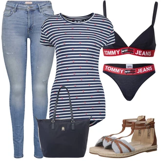 Outfit s Tommy Hilfiger Underwear, Tanga Tommy Hilfiger Underwear "Letní Outfit"